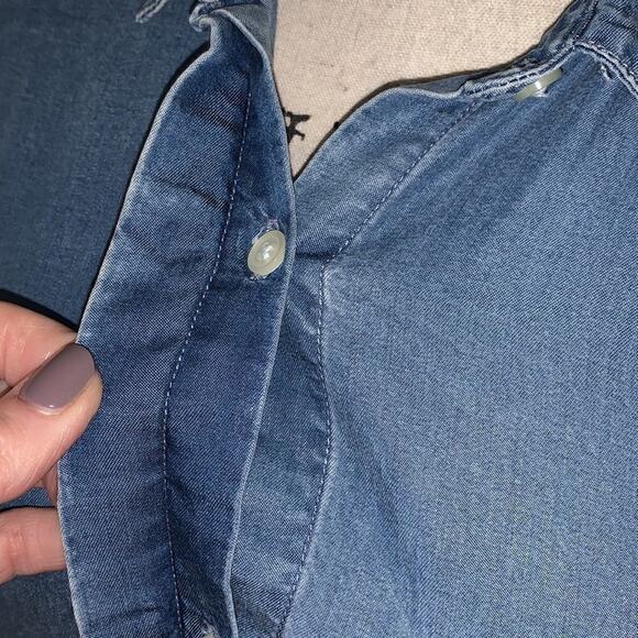 GAP soft belted blue Jean long-sleeve dress small - Picture 4 of 6